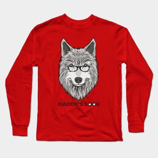 Alpha Wolf Daddy's Look for father's day gift Long Sleeve T-Shirt